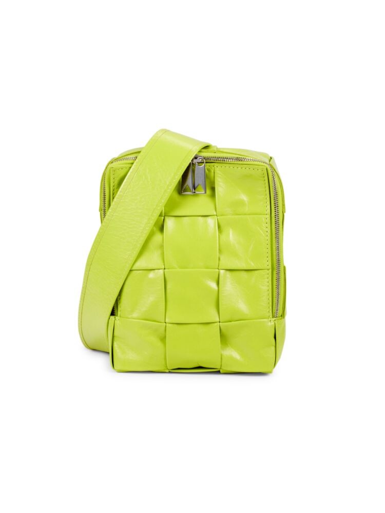 

Сумка-касета через плечо Intrecciato Bottega Veneta, цвет Acid Green
