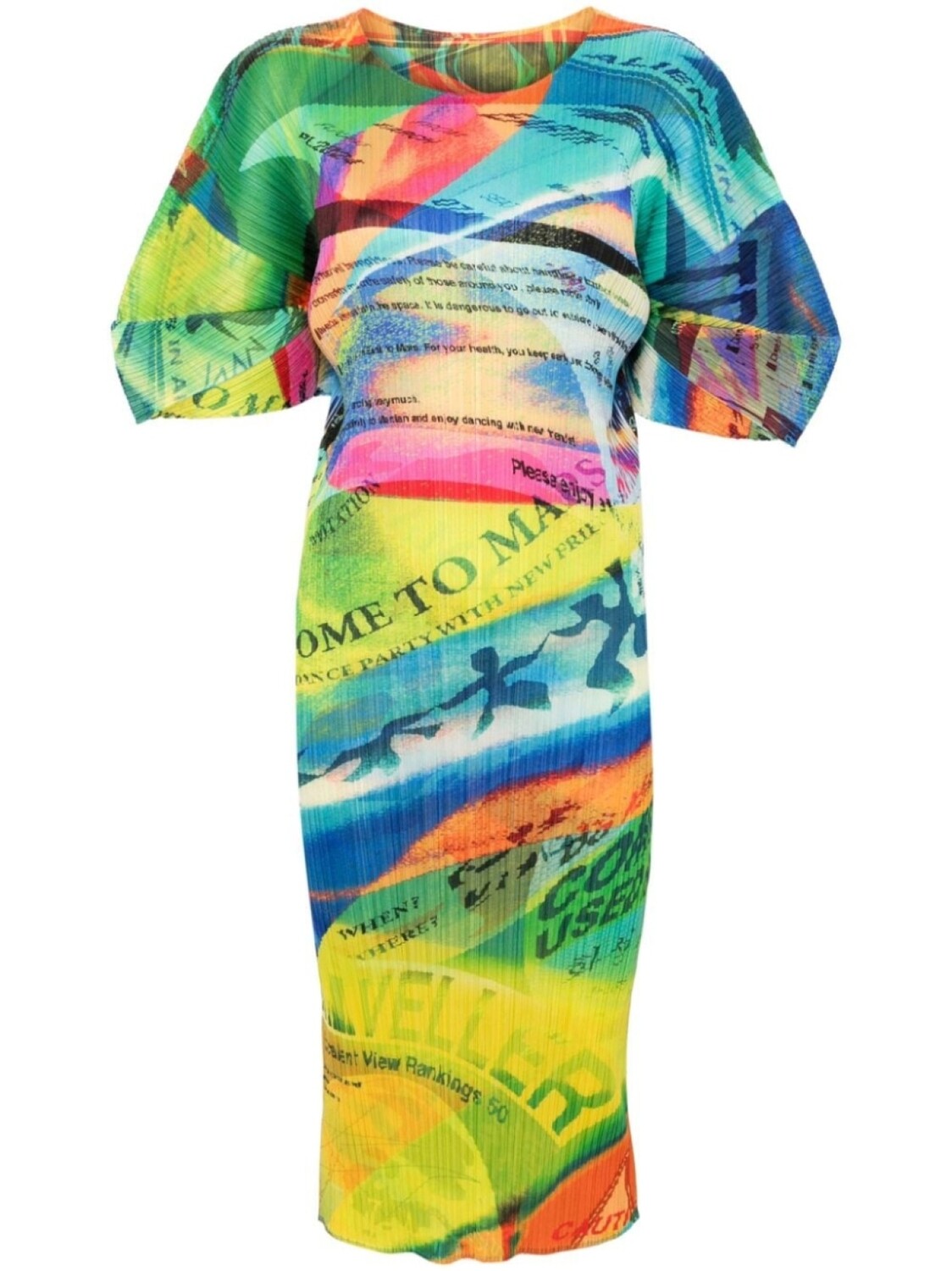 

Pleats Please Issey Miyake платье миди Voyager, синий