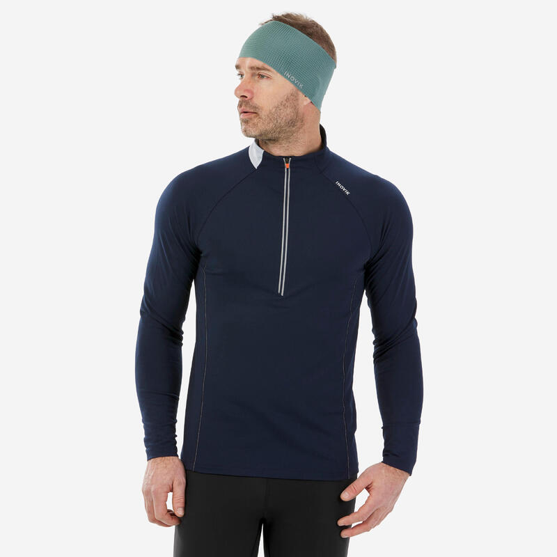 Мужская теплая рубашка для беговых лыж с длинными рукавами - XC S 100 темно-синяя INOVIK, цвет blau