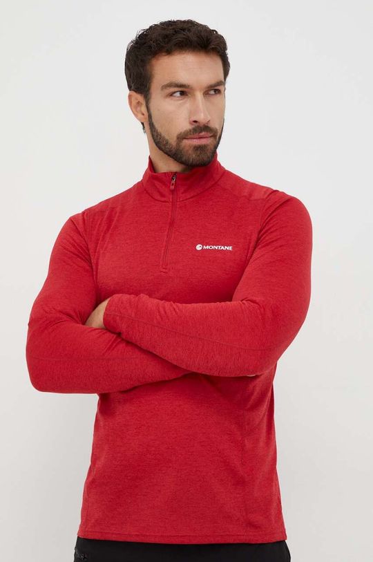 Функциональная рубашка с длинным рукавом на молнии Dart Zip Montane, красный