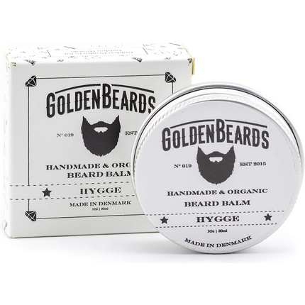 Био-бальзам для бороды Golden Beards Hygge, 30 мл, без запаха, сохраняет бороду увлажненной, Golden Beards Kobenhavn Balm