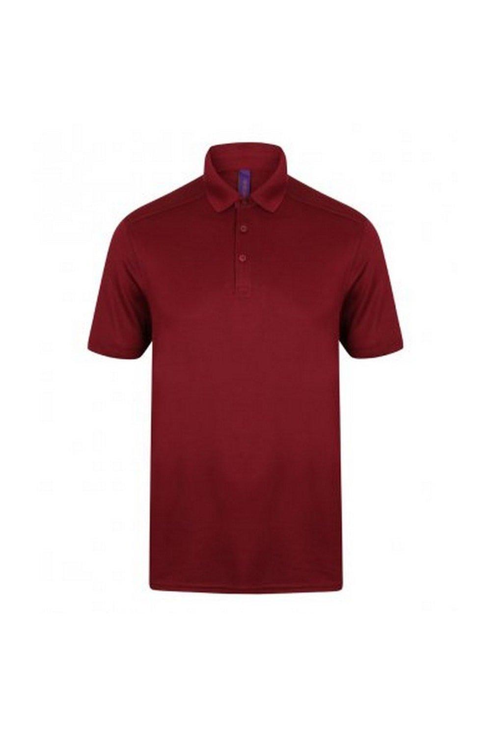 Рубашка поло из пике стрейч из микрофайна Henbury, красный рубашка поло coolplus из пике henbury зеленый