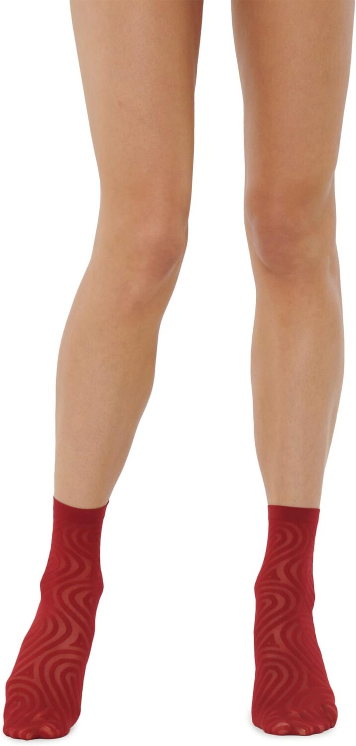 

Носки с сердечками Wolford, цвет Soft Cherry