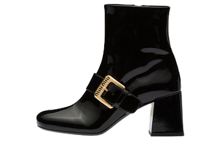 

Ботильоны женские Miu Miu с пряжкой, черный