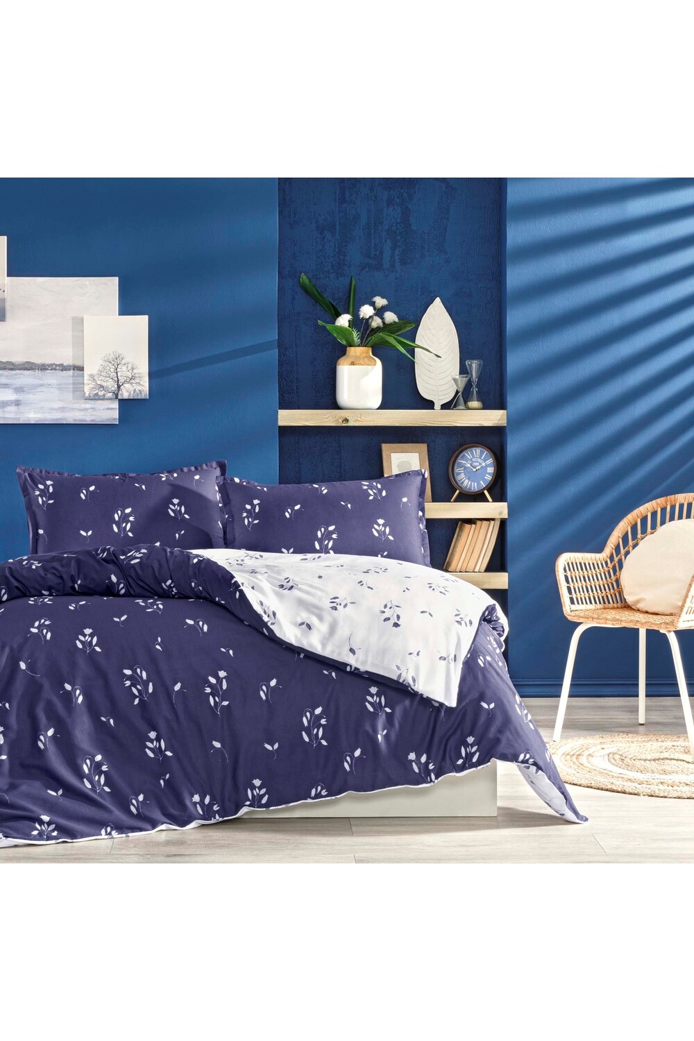 

Пододеяльник двойной Linens Allday Citala, синий