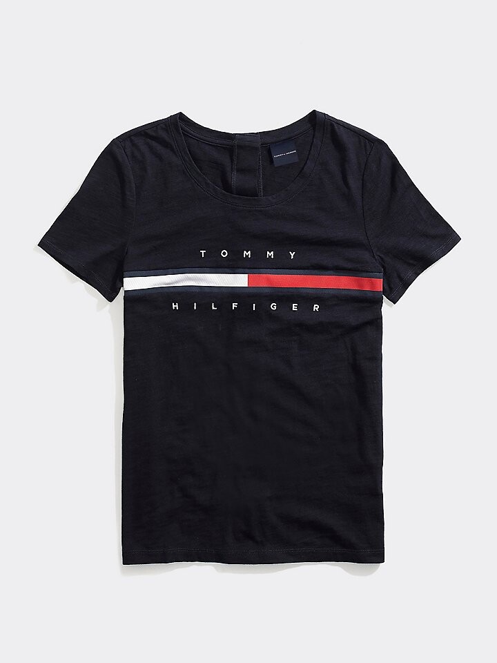 

Фирменная футболка в полоску сидячего кроя Tommy Adaptive