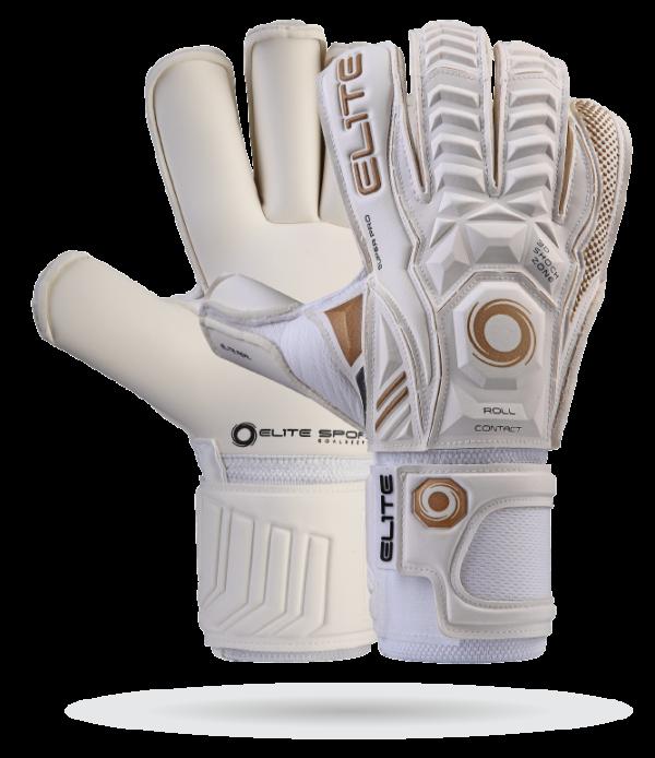 Настоящие вратарские перчатки, размер 11 Elite Sports, белый вратарские перчатки 2k sport размер 10 черный
