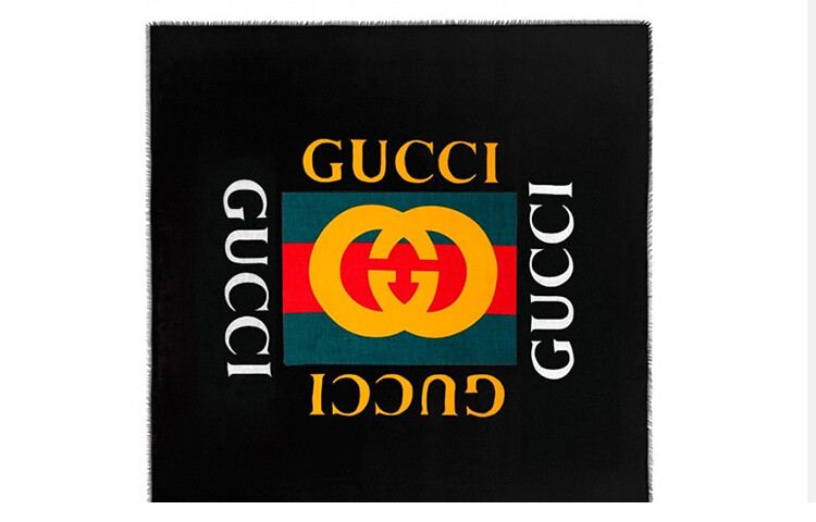 

Шарф Gucci Web' Striped, черный
