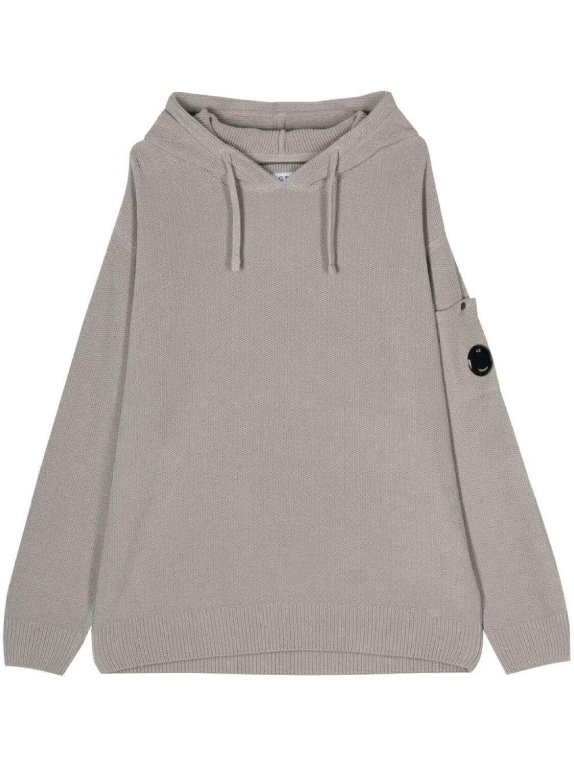 

C.P. Company трикотажное худи с декором Lens, серый