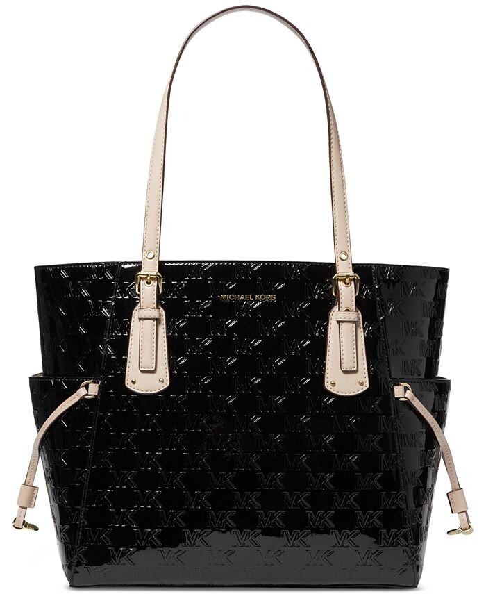 

Большая сумка-тоут с тиснением East West Michael Kors, черный