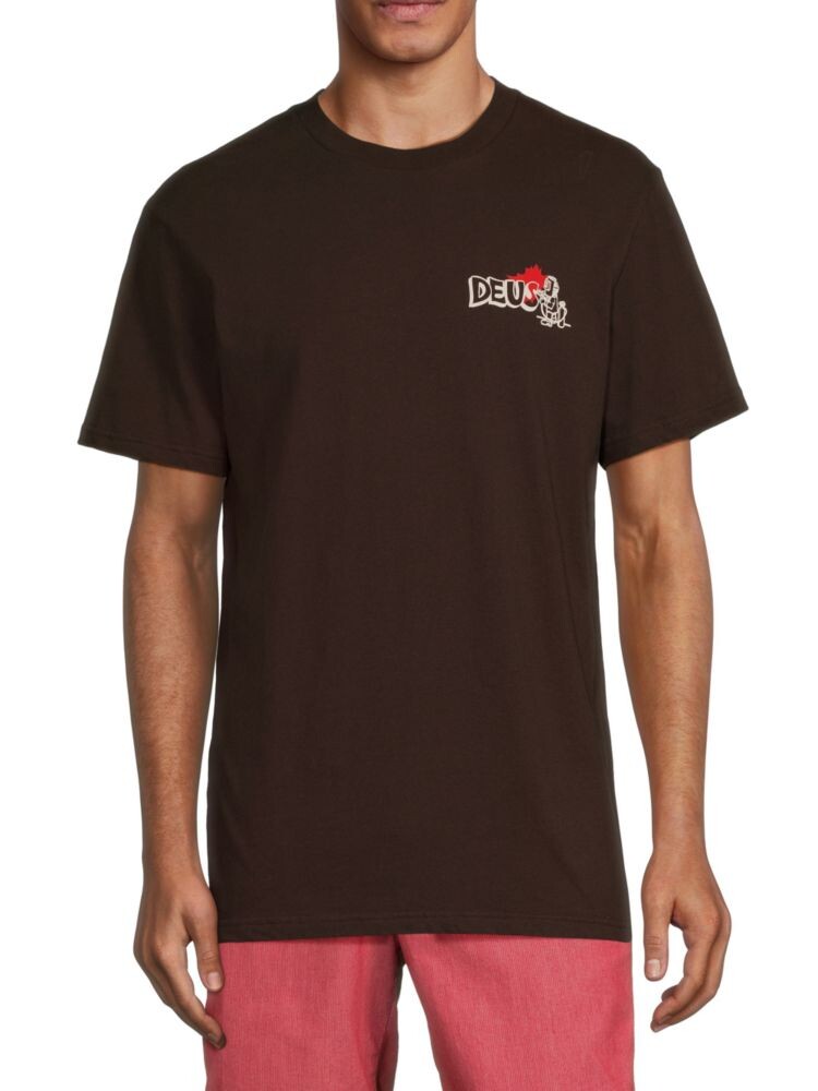 

Футболка Flash с рисунком мотоцикла Deus Ex Machina, цвет Choco Brown