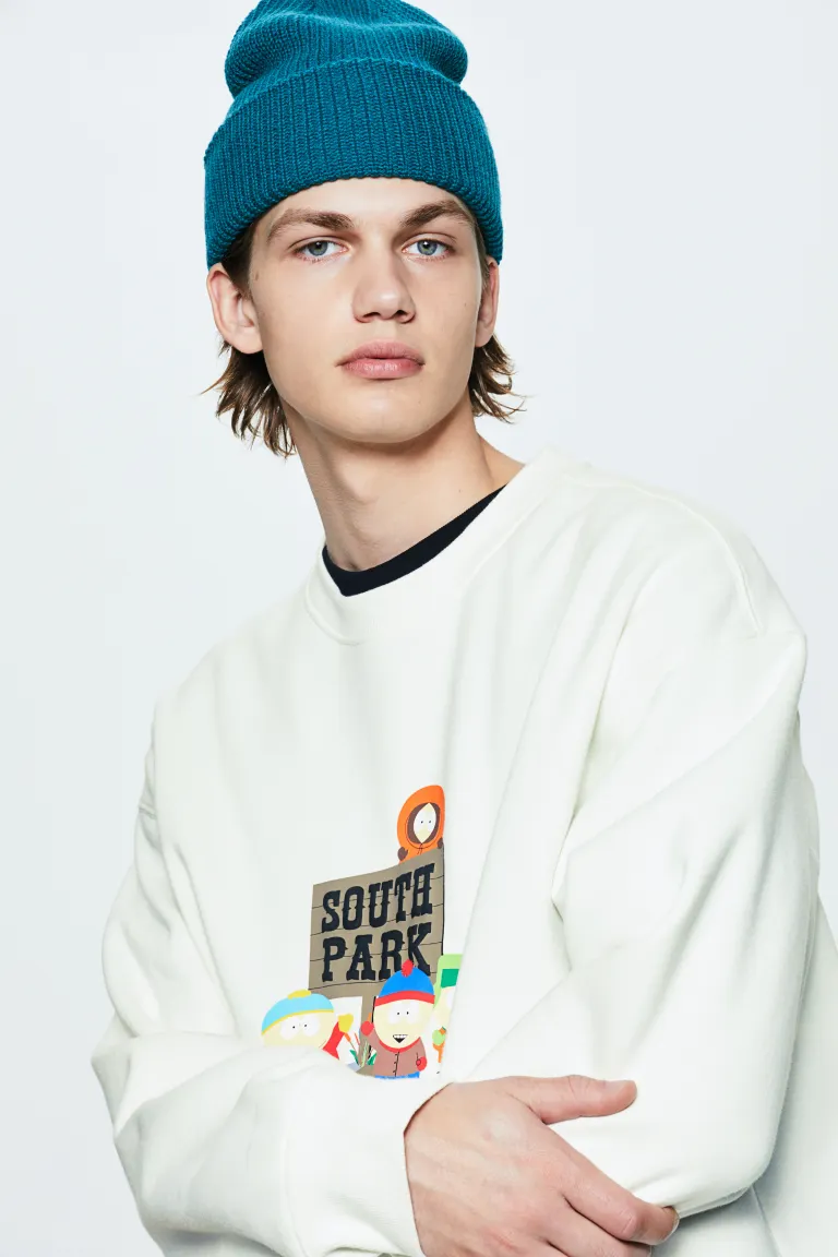 

Толстовка свободного кроя H&M, белый