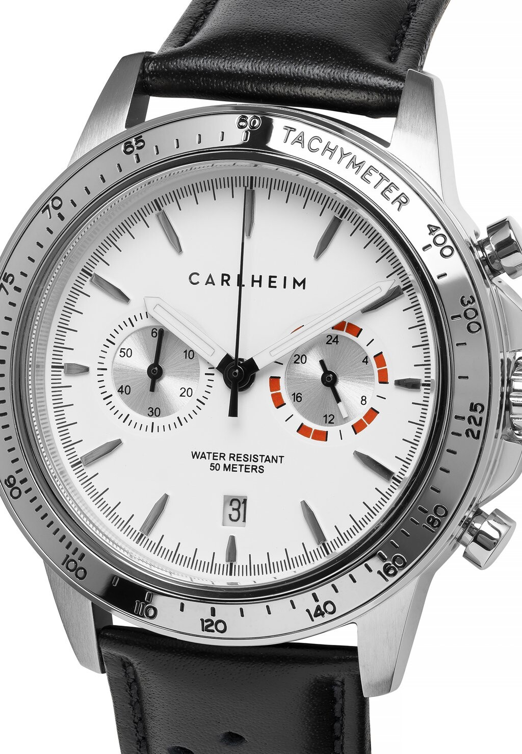 

Часы-хронограф Racing Aksel 40Mm Carlheim, серебро белое серебро
