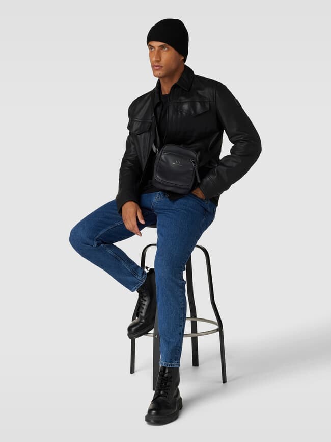 

Сумка через плечо с этикеткой ARMANI EXCHANGE, черный