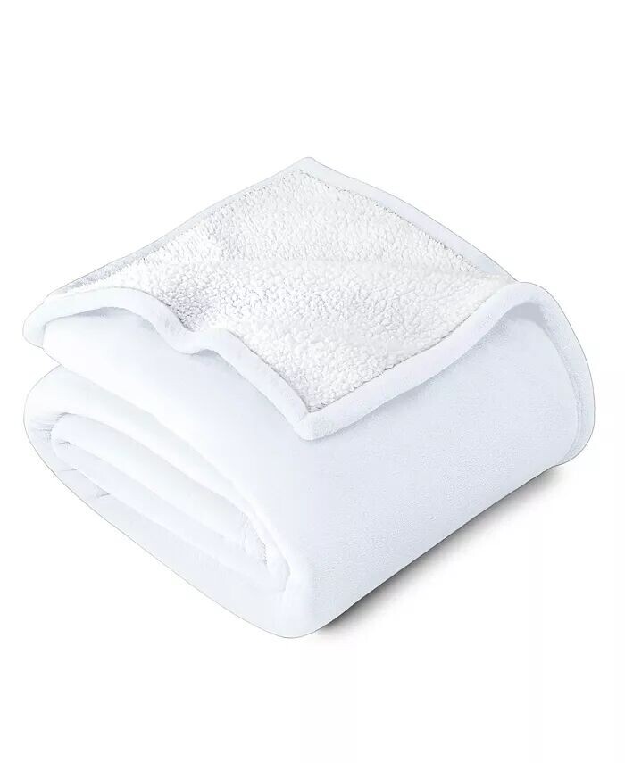 

Флисовое одеяло из шерпы Bare Home, белый