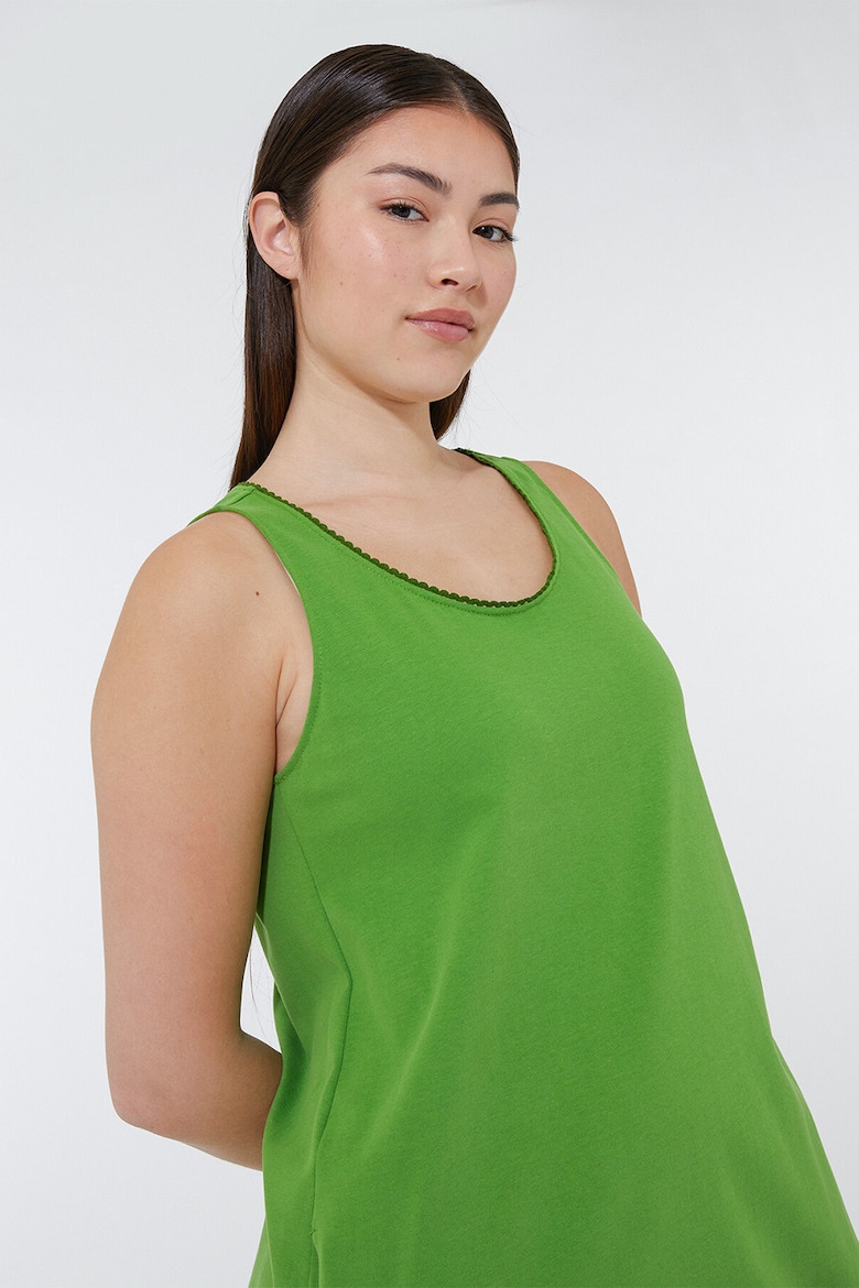 Прямое хлопковое платье Elena Mirò, зеленый прямое хлопковое платье elena mirò зеленый