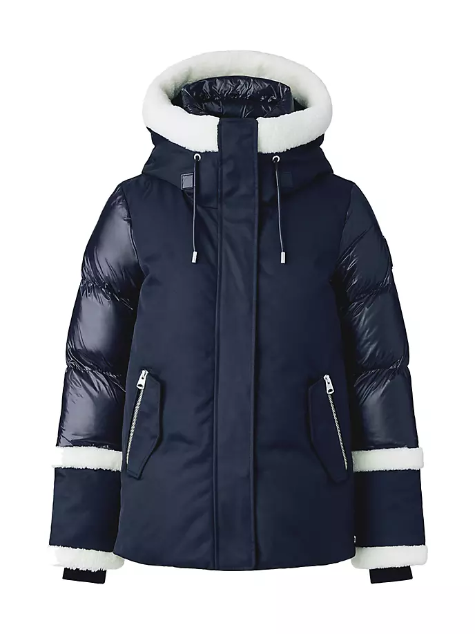 

Куртка Cyrah Arctic из твила и овчины Mackage, черный