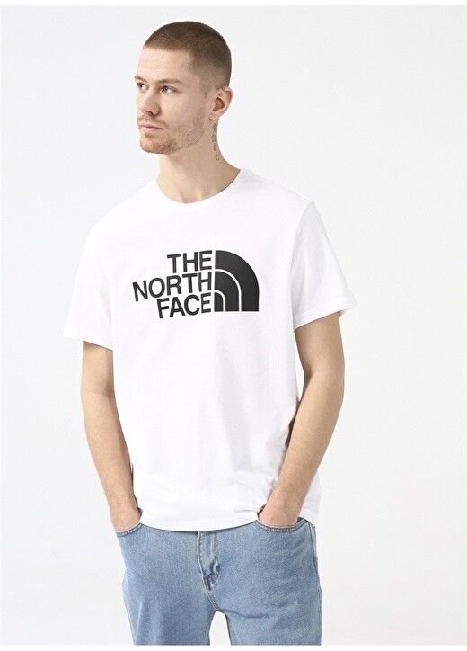 

Простая белая мужская футболка с круглым вырезом The North Face, Белый