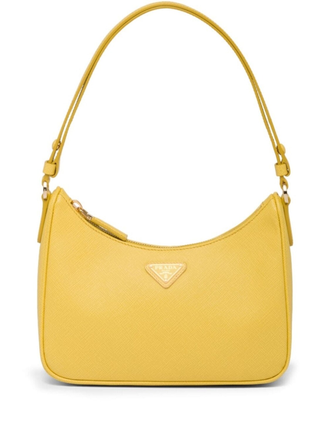 

Prada мини-сумка из кожи Saffiano Re-Edition, желтый
