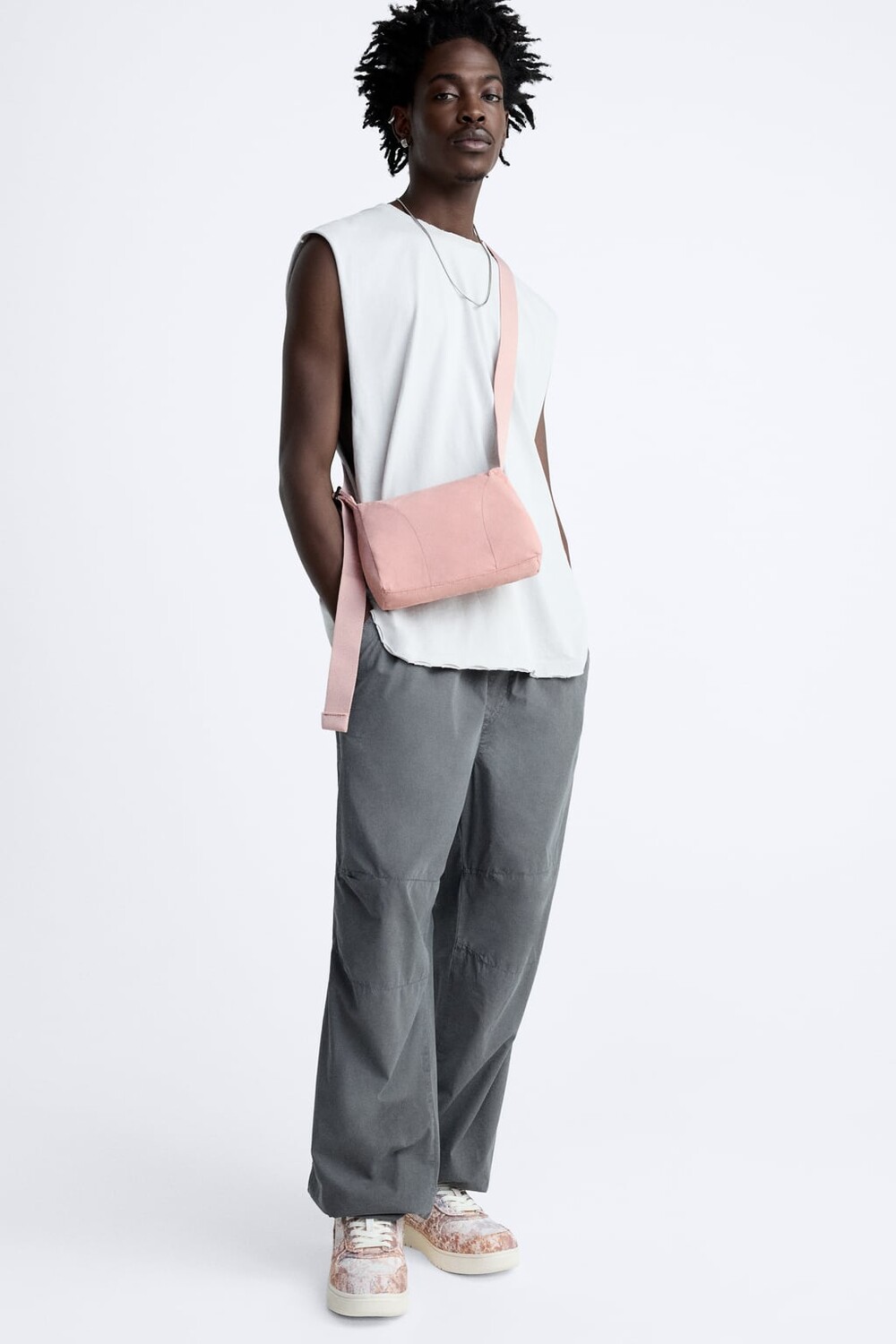 

Сумка на через плечо soft s ZARA, розовый