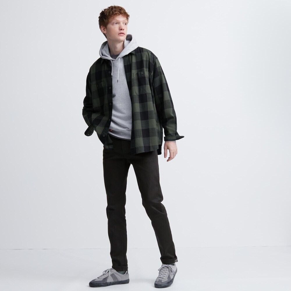 

Джинсы-стрейч Uniqlo узкие прямые повседневные, черный