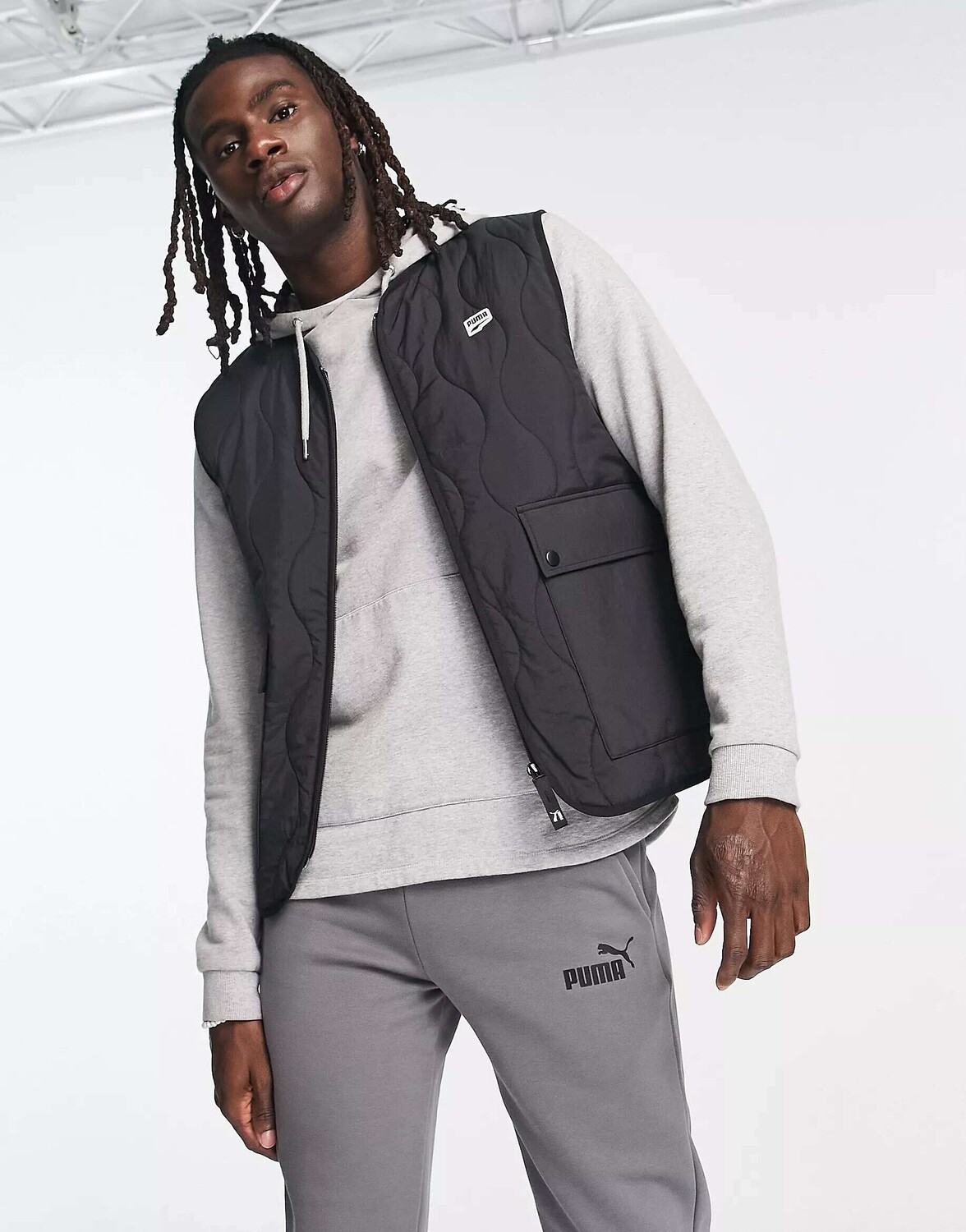 

Черный жилет без воротника Puma Downtown