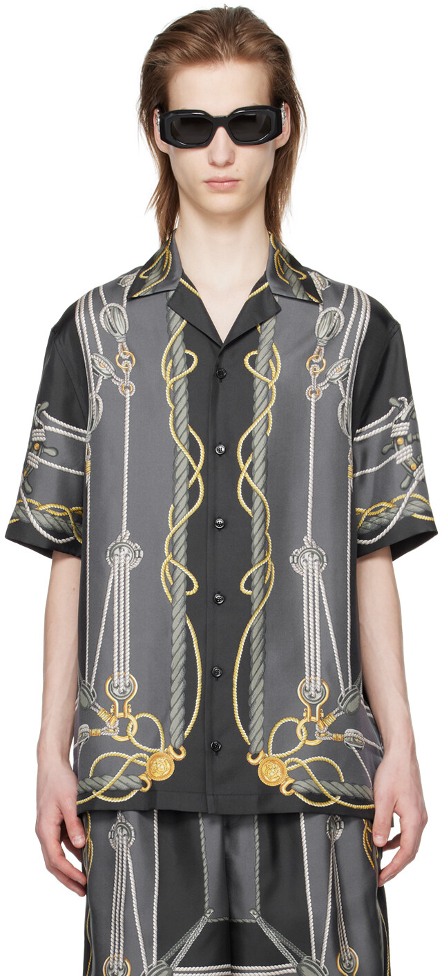 

Черная рубашка в морском стиле Versace