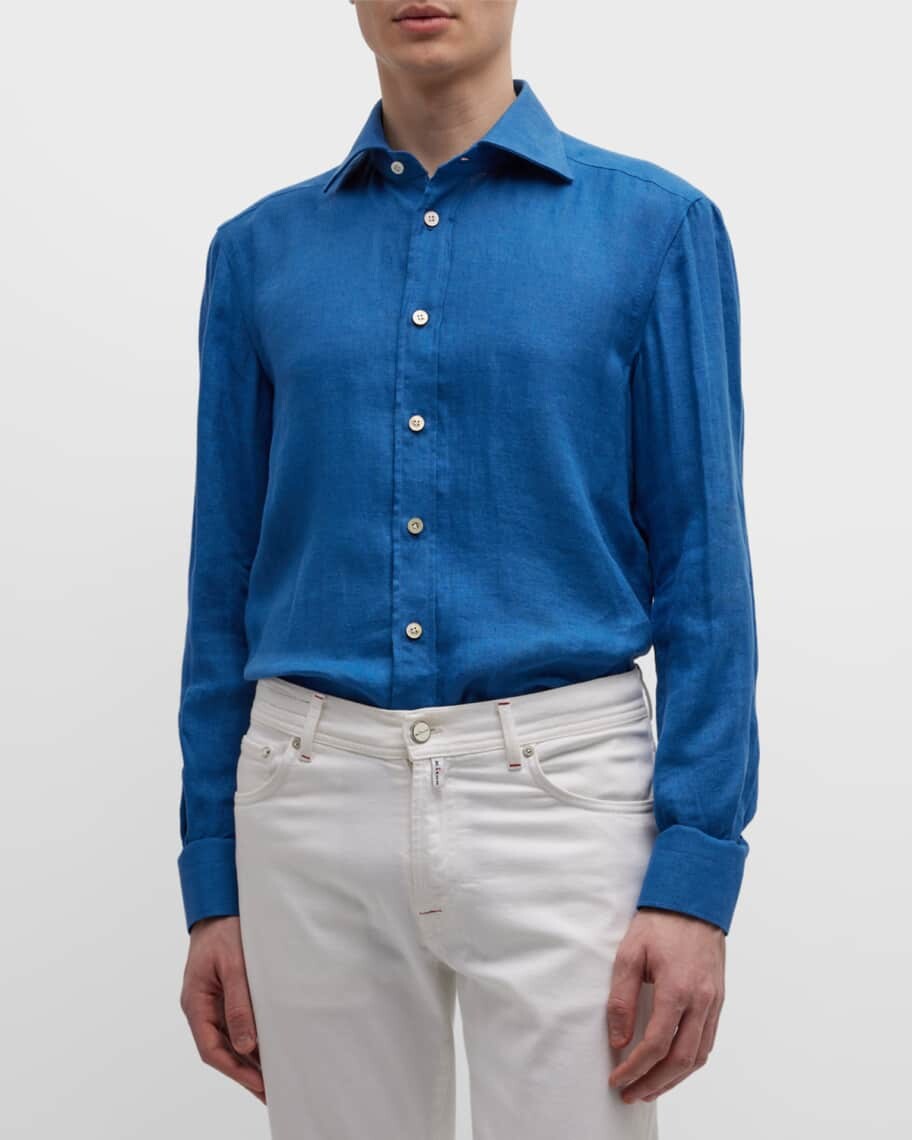 

Мужская льняная спортивная рубашка Kiton