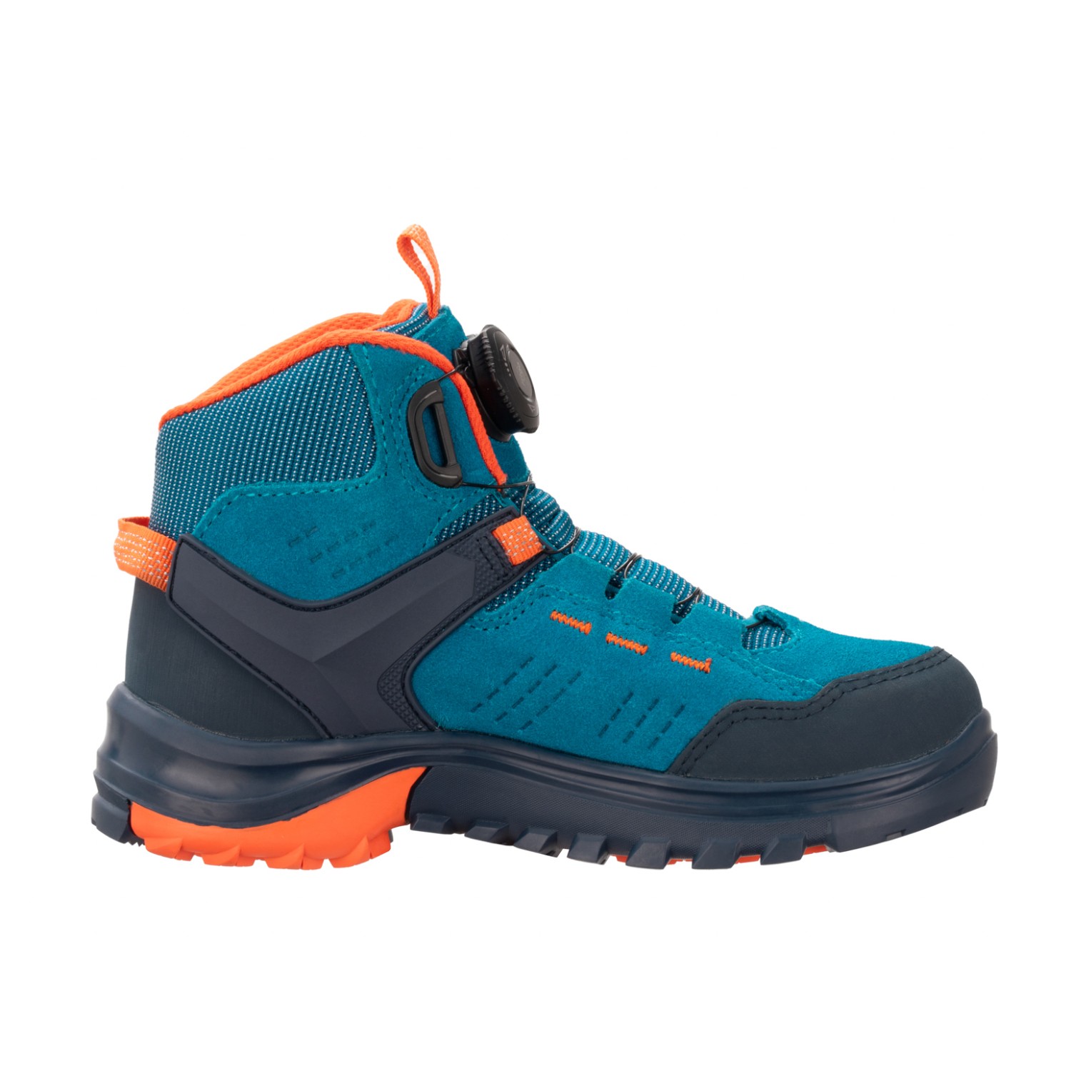Ботинки для прогулки Trollkids Kid's Gjende Hiker Mid, цвет Atlantic Blue/Dark Navy/Glow Orange