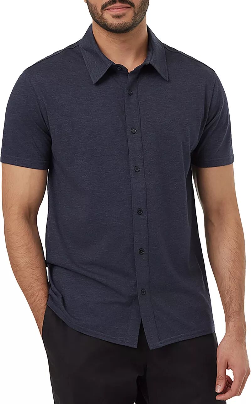 Tentree Мужская рубашка на пуговицах с короткими рукавами Treeblend