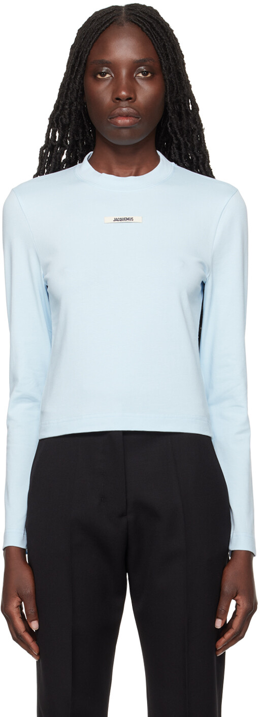 

Синяя футболка с длинным рукавом 'Le tshirt Gros Grain manches longues' Jacquemus