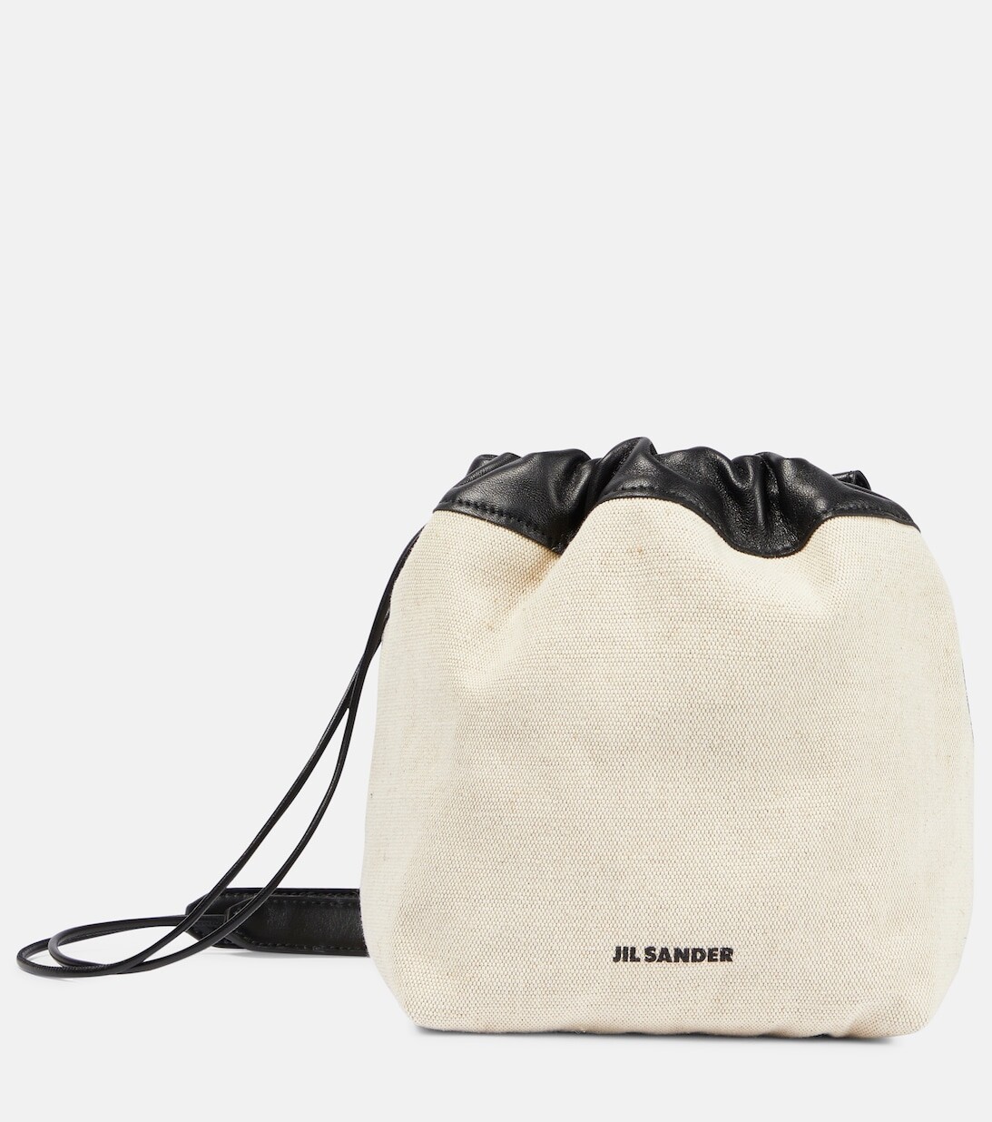 

Сумка-ведро из парусины с кожаной отделкой Jil Sander, бежевый