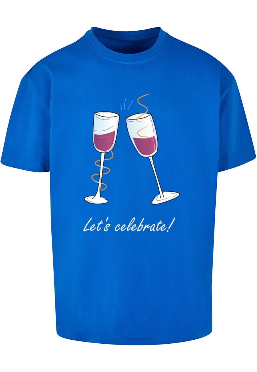 

Футболка Merchcode LETS CELEBRATE, королевский синий