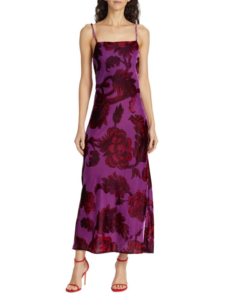 

Бархатное платье-комбинация Jemima Rhode, цвет Camellia Purple