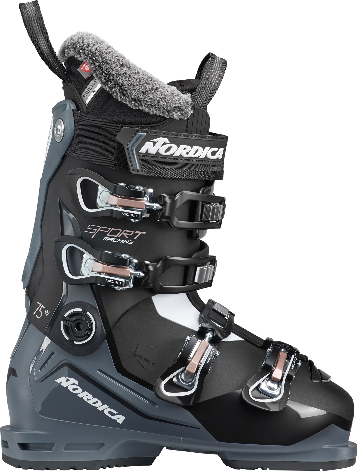 Лыжные ботинки Sportmachine 3 75 W - женские - 2023/2024 Nordica, черный лыжные ботинки unlimited 105 w dyn женские 2023 2024 г nordica черный