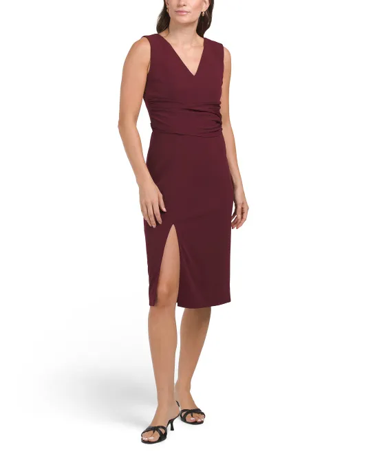 

Коктейльное платье Alessia без рукавов Dress The Population, цвет Burgundy