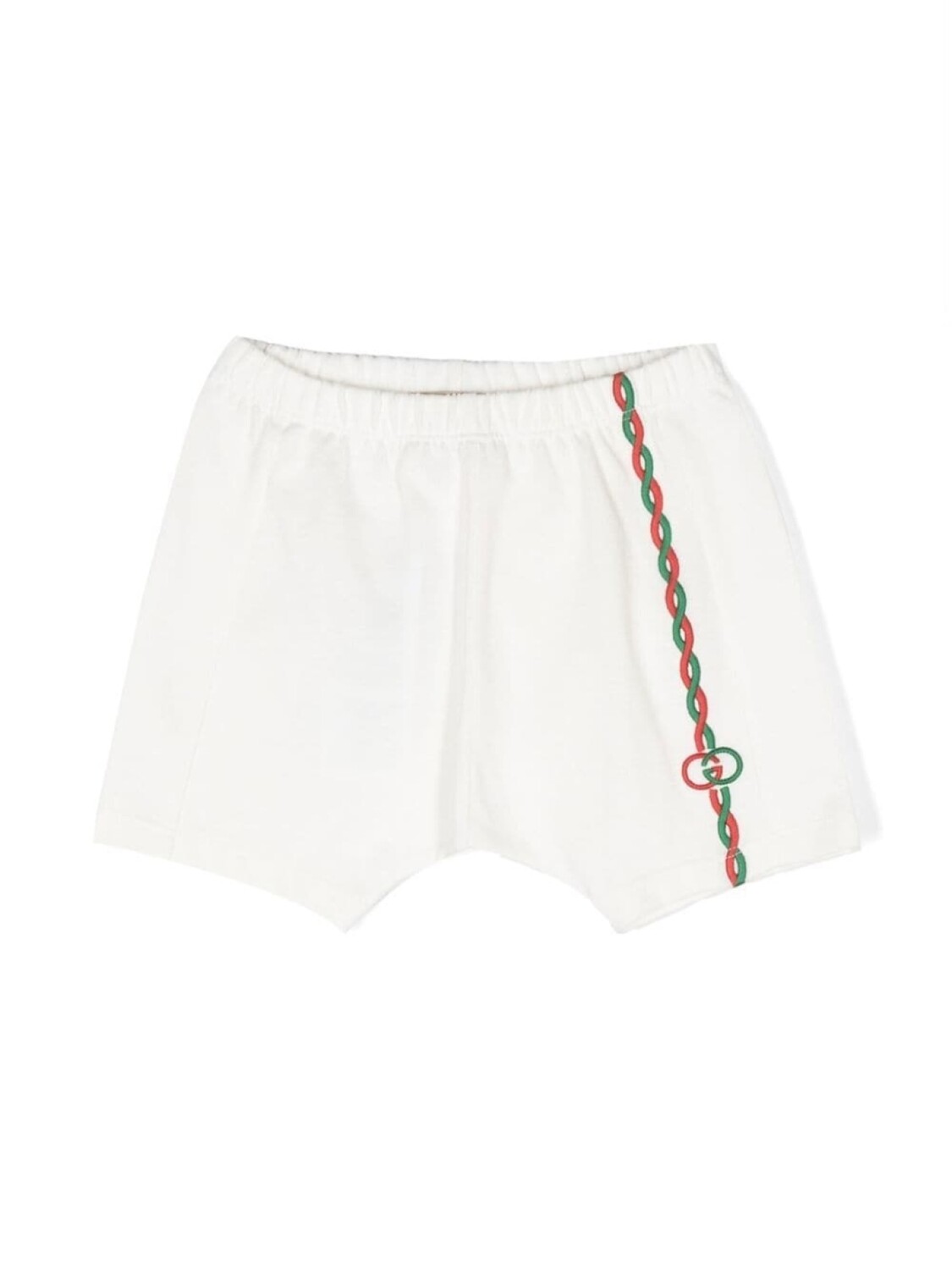 

Gucci Kids шорты с вышитым логотипом, белый