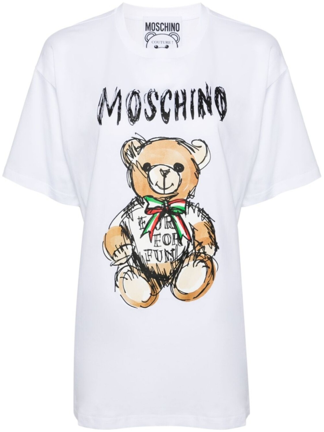 

Moschino футболка с принтом Teddy Bear, белый