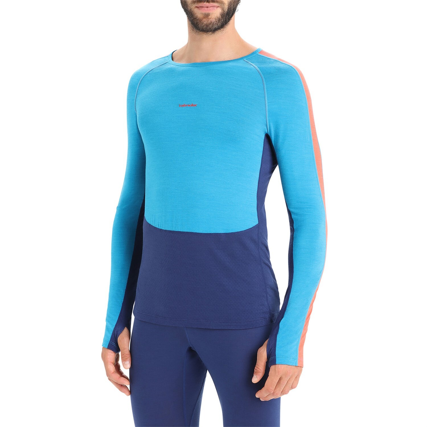 

Утпленный топ Icebreaker 125 ZoneKnit Long-Sleeve, синий