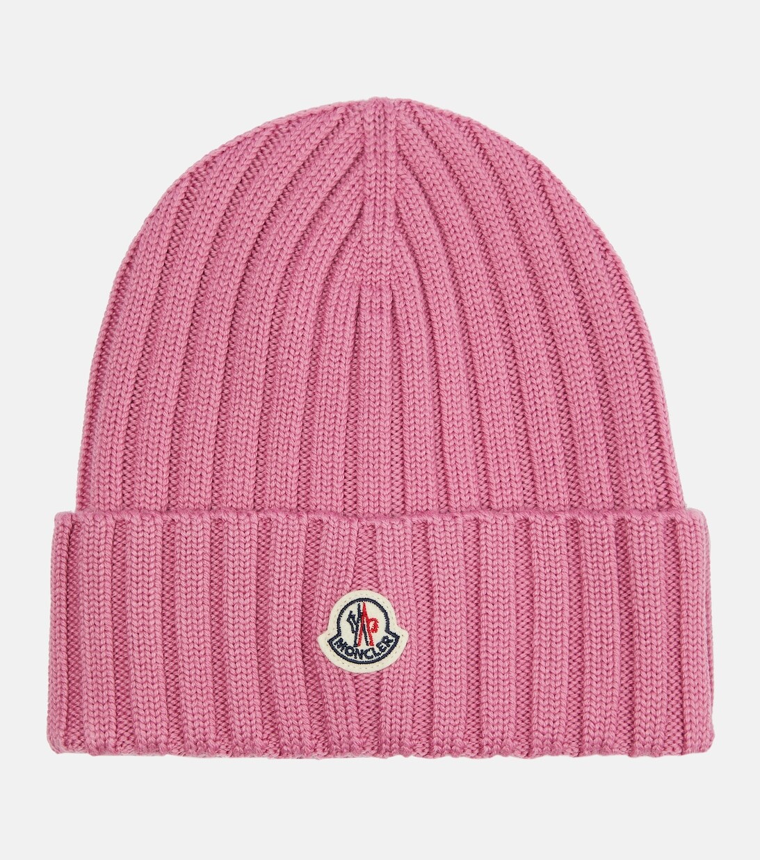 

Шерстяная шапка в рубчик Moncler, розовый