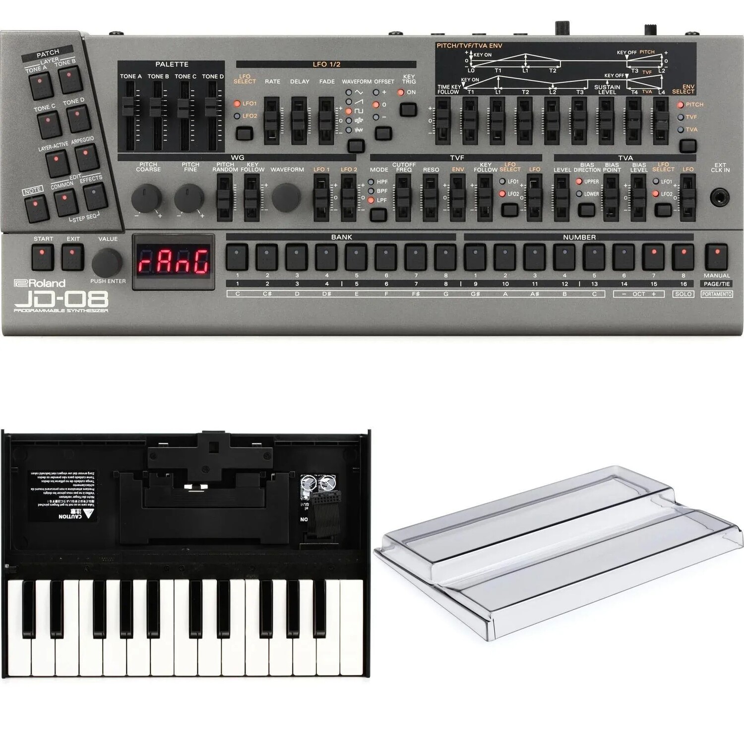 

Звуковой модуль Roland JD-08 Boutique Series JD-800 с клавиатурой и комплектом Decksaver
