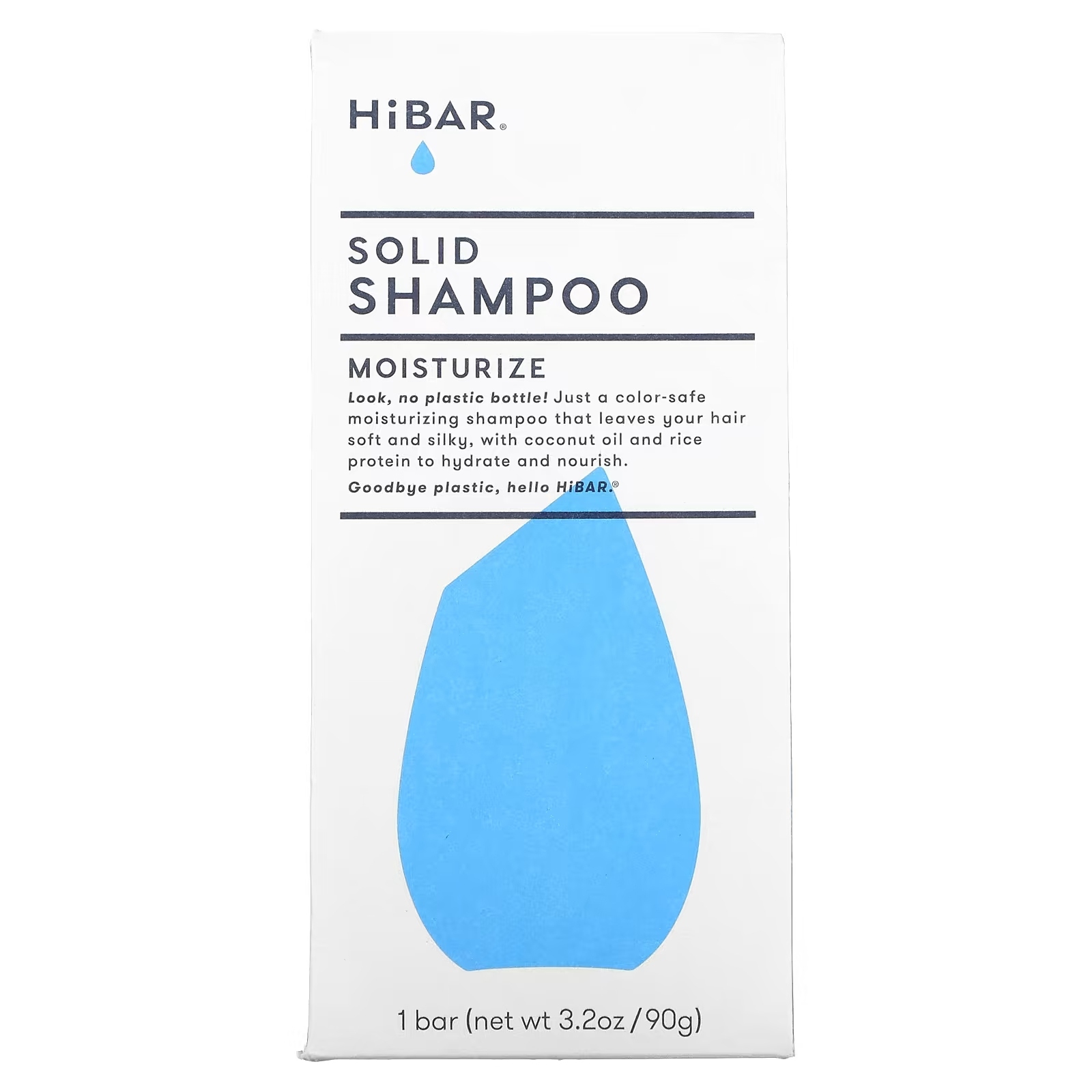 Твердый шампунь HiBar Moisturize, 90 г hibar твердый мыльный шампунь для увеличения объема 1 шт 90 г 3 2 унции