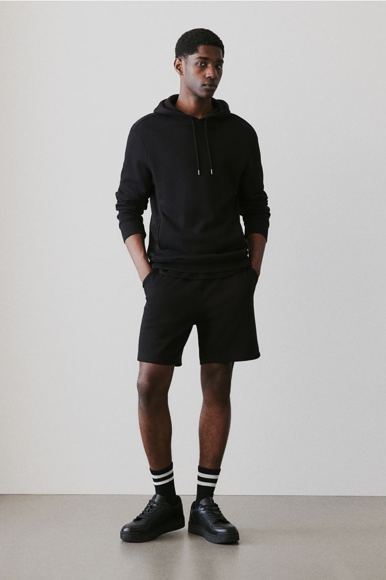 Спортивные шорты стандартного кроя H&M, черный
