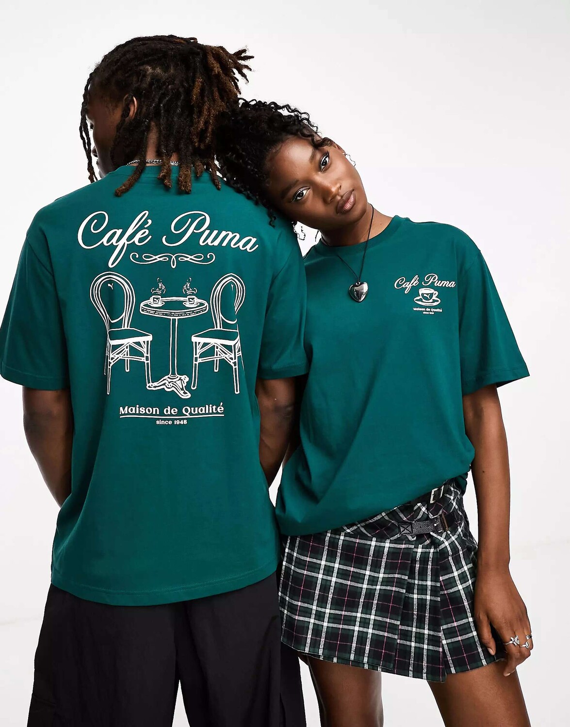

Зеленая футболка Puma Classics Cafe, Зеленый