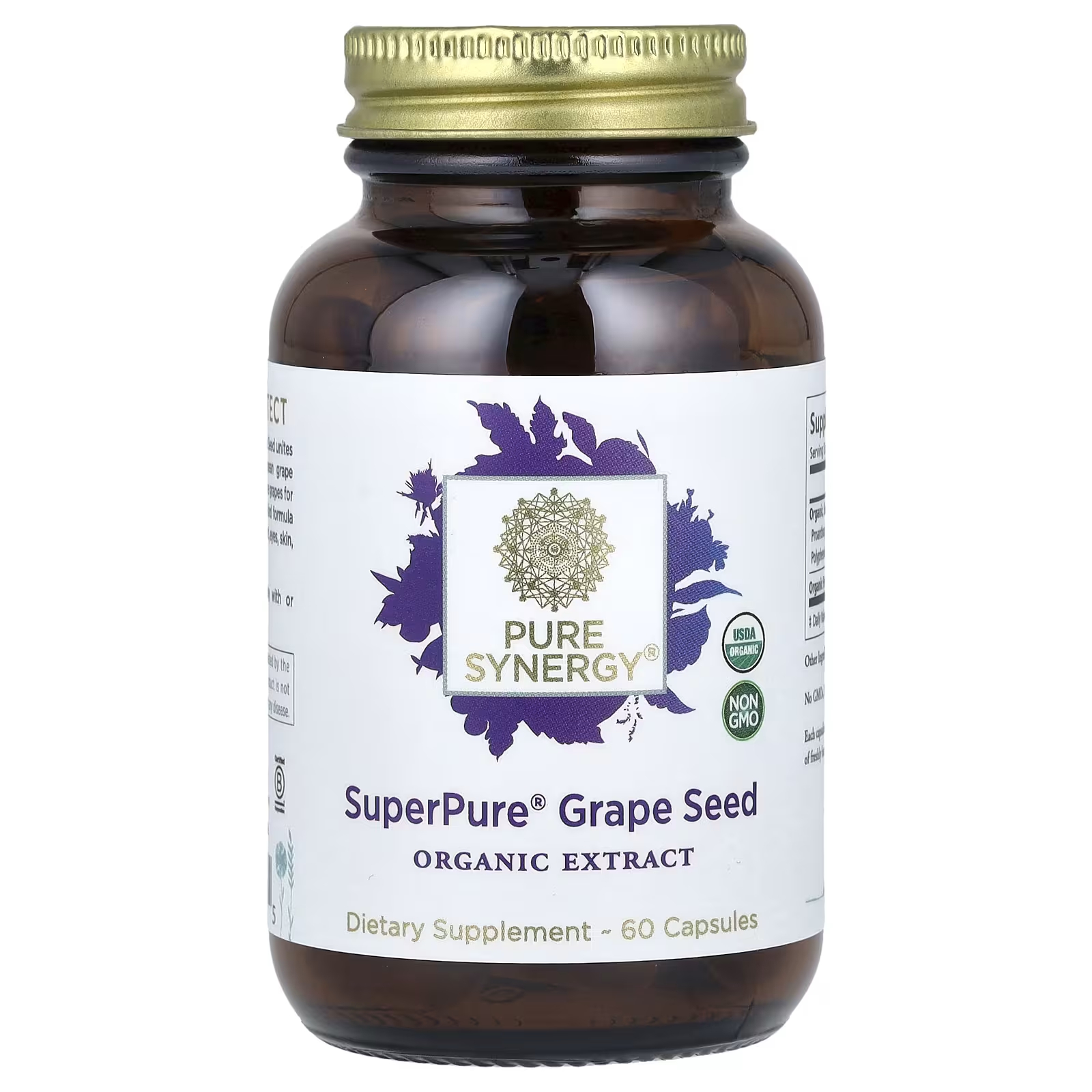 Pure Synergy SuperPure Виноградные косточки, 60 капсул