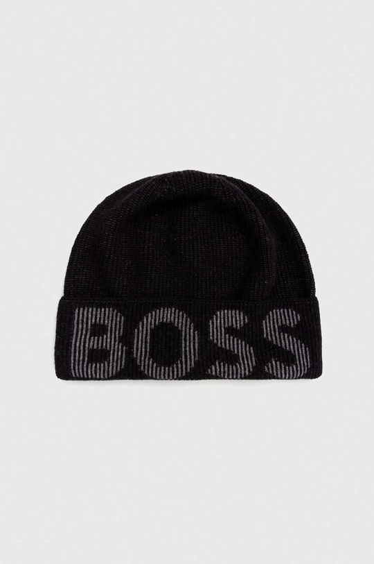 Шапка BOSS из смесовой шерсти Boss, черный шапка из смесовой шерсти boss зеленый