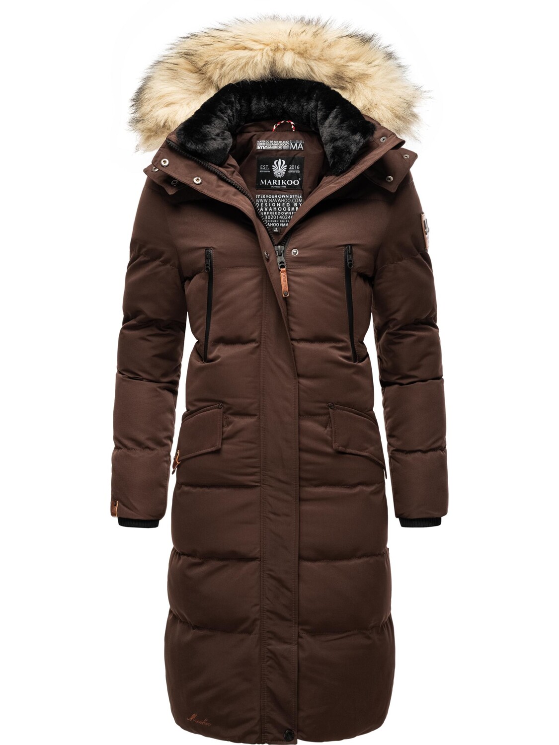 Пуховик Marikoo Schneesternchen, цвет Dark Choco пуховик marikoo steppjacke akumaa цвет dark choco