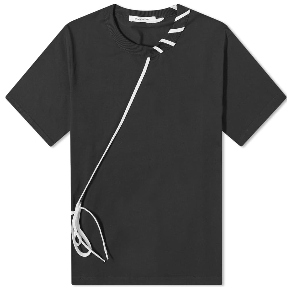 Кружевная футболка Craig Green, черный/кремовый