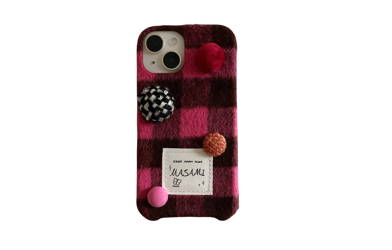 

Чехол для телефона Icona, Pink and black checkered