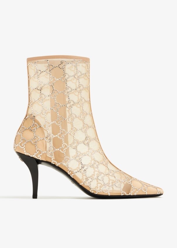 

Ботинки Gucci GG Mid-Heel, бежевый